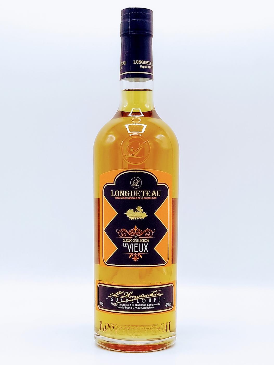 Longueteau rhum agricole vieux 3 ans 42%, guadeloupe, 70cl